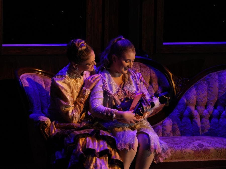 Two women on sofa Two women on sofa